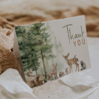 Animales de bosque forestal | Cumpleaños plegado