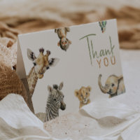 Animales de Safari de la Selva doblados Cumpleaños