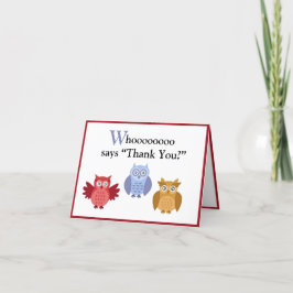 Tarjeta De Agradecimiento Animales de Woodland nombran a niños modernos