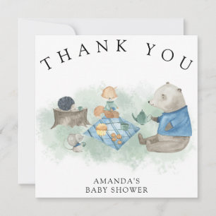 Tarjeta De Agradecimiento Animales del bosque - Gracias