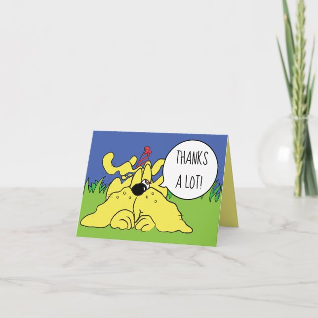 Tarjeta De Agradecimiento ¡Animales divertidos Fiestas de perro! Personaliza (Anverso)