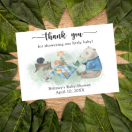 Tarjeta De Agradecimiento Animales forestales de bosques - gracias