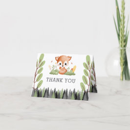 Tarjeta De Agradecimiento Animales forestales de Woodland