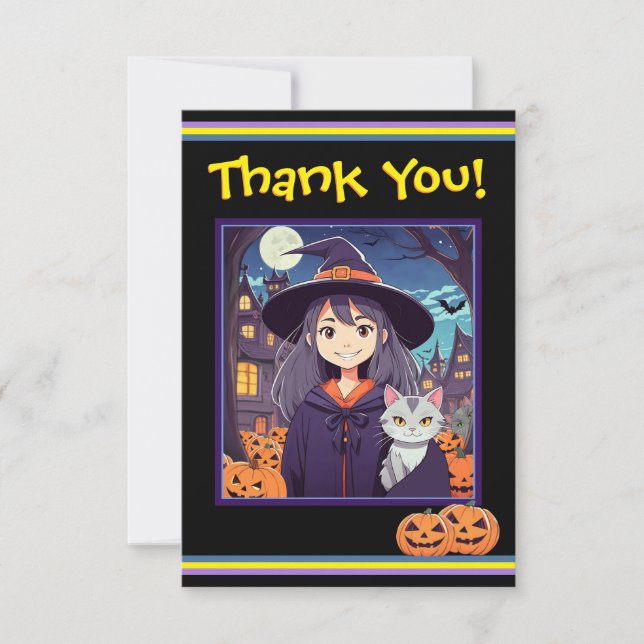 Tarjeta De Agradecimiento Anime Witch (Anverso)