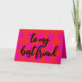 Tarjeta de agradecimiento / ánimo para mejor amiga