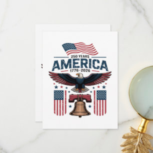 Tarjeta De Agradecimiento aniversario 250 de américa