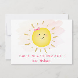 Tarjeta De Agradecimiento Aniversario de Aniversario de la Bonita Sunshine P