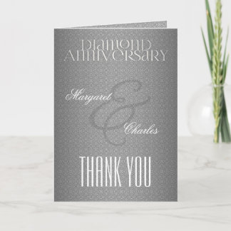 Tarjeta De Agradecimiento Aniversario de diamante 60