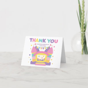 Tarjeta De Agradecimiento Aniversario de la casa de la onza arcoiris rosa