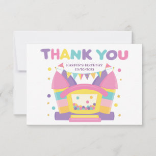 Tarjeta De Agradecimiento Aniversario de la casa de la onza arcoiris rosa