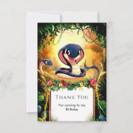 Tarjeta De Agradecimiento Aniversario de la fantástica serpiente de la jungl