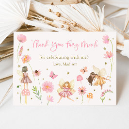 Tarjeta De Agradecimiento Aniversario de la Floral del Jardín de Hadas Magní