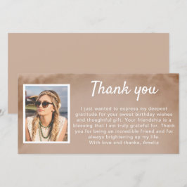 Tarjeta De Agradecimiento Aniversario de la foto de una acuarela simple