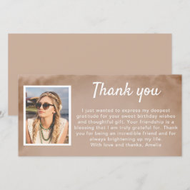 Tarjeta De Agradecimiento Aniversario de la foto de una acuarela simple