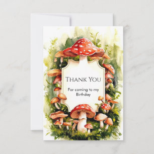 Tarjeta De Agradecimiento Aniversario de la honestidad del Bosque Mágico