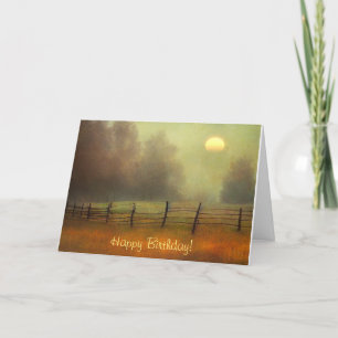 Tarjeta De Agradecimiento Aniversario de la pacífica escena del campo