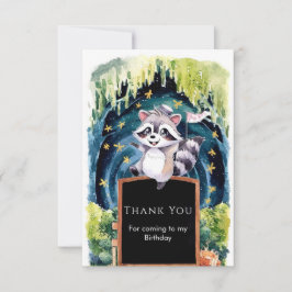 Tarjeta De Agradecimiento Aniversario de la raccona forestal encantada