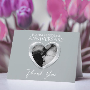 Tarjeta De Agradecimiento Aniversario de platino de 70 años añade tu propia