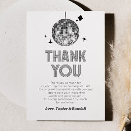 Tarjeta De Agradecimiento Aniversario del Boda de la bola de espárragos plat