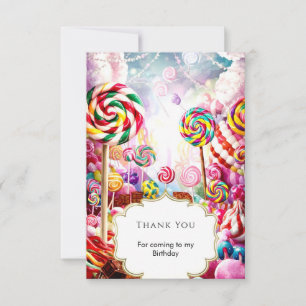 Tarjeta De Agradecimiento Aniversario del desgarrador Pastel Candyland