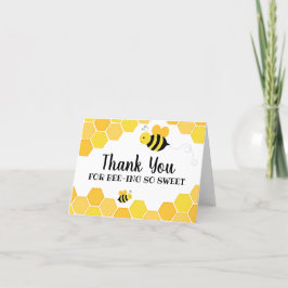 Tarjeta De Agradecimiento Aniversario del Día de Abeja de la Miel Gracias