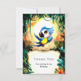 Tarjeta De Agradecimiento Aniversario del loro de acuarela simple