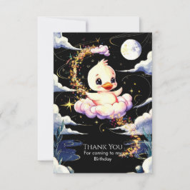 Tarjeta De Agradecimiento Aniversario del Pato Mágico Pastel