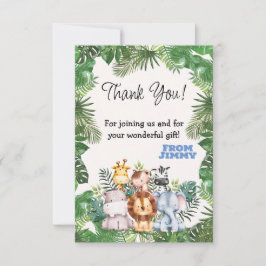 Tarjeta De Agradecimiento Aniversario del Safari de la Selva