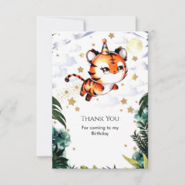 Tarjeta De Agradecimiento Aniversario del simple tigre mágico
