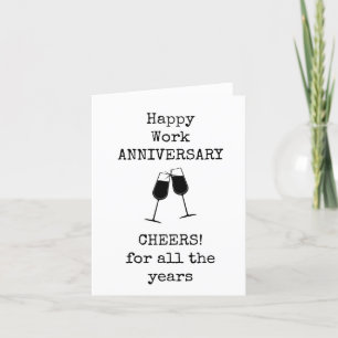 Tarjeta De Agradecimiento Aniversario del Trabajo, Trabajador, Amigo, Jefe, 