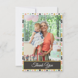 Tarjeta De Agradecimiento Aniversario tropical de la piña Gracias Foto