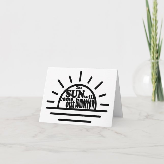 Tarjeta De Agradecimiento Annie: Mañana (Anverso)