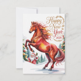 Tarjeta De Agradecimiento Año Nuevo Chino del Caballo 2026