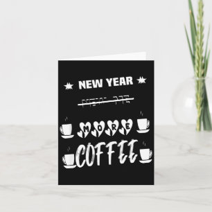 Tarjeta De Agradecimiento Año Nuevo Más Café Cita Divertida Sarcástica
