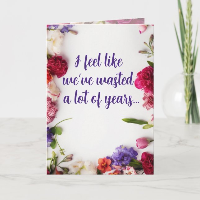Tarjeta De Agradecimiento Años desperdiciados - Día de la Madre (Anverso)