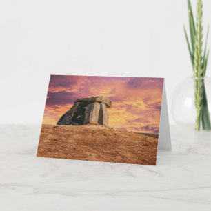 Tarjeta De Agradecimiento Anta do Tapadao Dolmen. Ruinas neolíticas en Crato