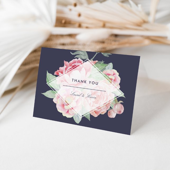 Tarjeta De Agradecimiento Antiguo Peony Gracias (Subido por el creador)