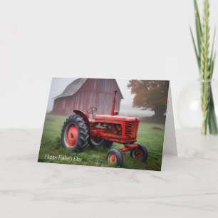 Tarjeta De Agradecimiento Antiguo Tractor de Granjas para el Día del Padre