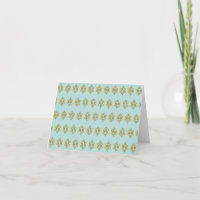 Tarjeta de agradecimiento Antique Aqua
