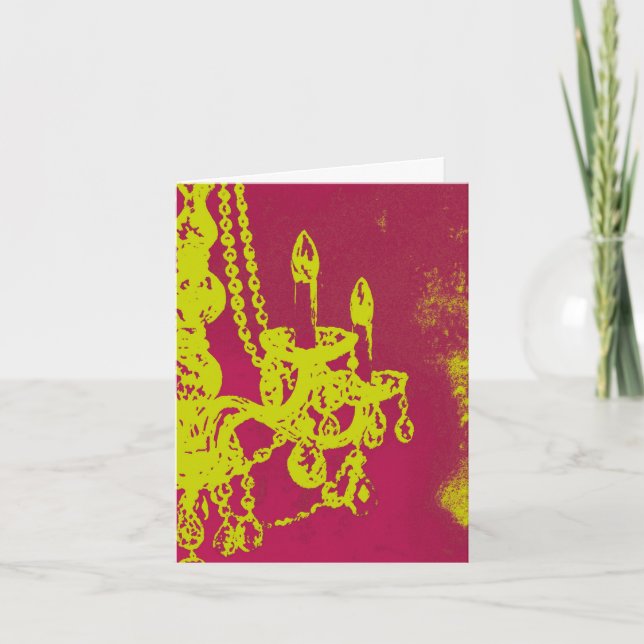 Tarjeta De Agradecimiento Antique Chandelier ~ Card (Anverso)