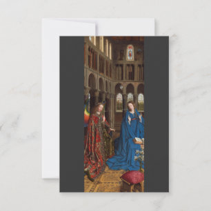 Tarjeta De Agradecimiento Anunciación de Van Eyck Luz Premium de Catedral