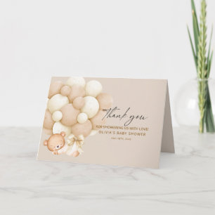 Tarjeta De Agradecimiento Apenas Esperamos Baby Shower Neutral de Género