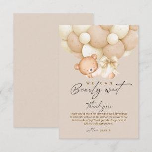 Tarjeta De Agradecimiento Apenas Esperamos Fiesta de Bebé Neutral