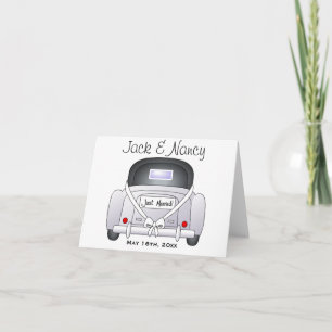 Tarjeta De Agradecimiento Apenas la boda casada le agradece
