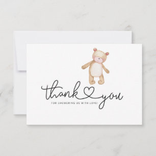 Tarjeta De Agradecimiento Apenas podemos esperar baby shower