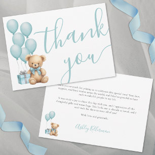 Tarjeta De Agradecimiento Apenas Podemos Esperar Baby Shower Niño Azul