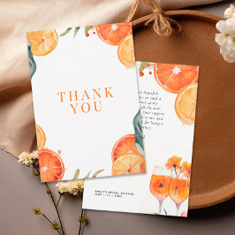 Tarjeta De Agradecimiento Aperol Spritz Acuarela Despedida de Soltera