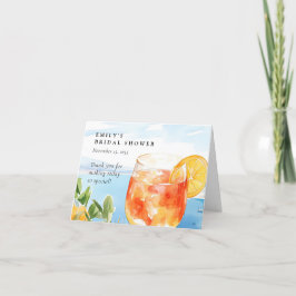 Tarjeta De Agradecimiento Aperol Spritz Amalfi Italia Despedida de Soltera