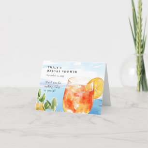 Tarjeta De Agradecimiento Aperol Spritz Amalfi Italia Despedida de Soltera