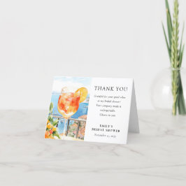 Tarjeta De Agradecimiento Aperol Spritz Amalfi Italia Despedida de Soltera
